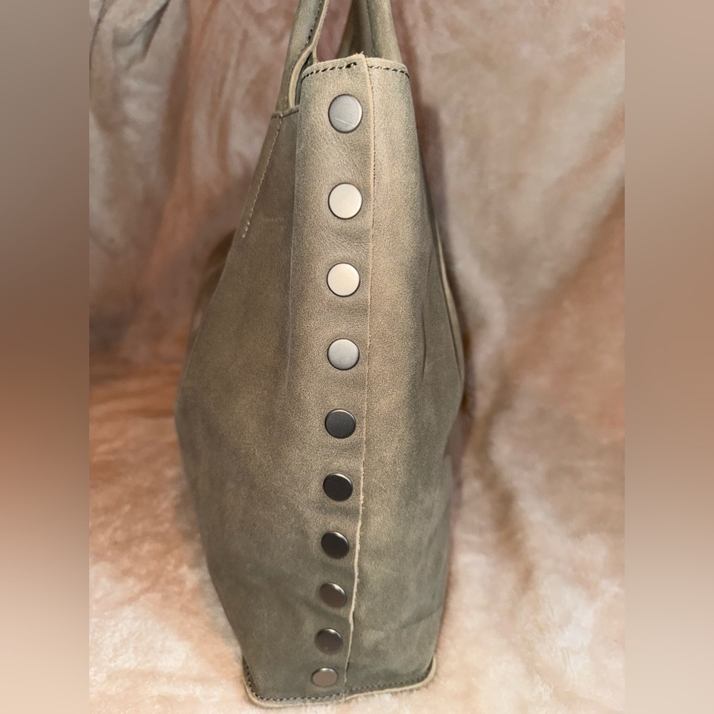 !HAMMITT Bundle! Oliver Leather Taupe Pewter Tote & Tony Small Pewter Crossbody - Picture 5 of 16